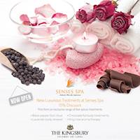 Relax with these luxurious treatments with 15% discount at Senses Spa. 