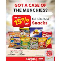 Get up to 15% off on selected snacks at Cargills FoodCity