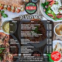 Save 25% when you order from delivery menu at IL Cielo