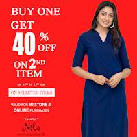 But 1 get 40% OFF on 2nd item at Nils