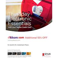 Enjoy additional 10% OFF via buyabans.com with your Seylan Credit Card