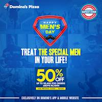 Enjoy 50% OFF up to Rs.600 on online orders above Rs.1000 at Domino's Pizza