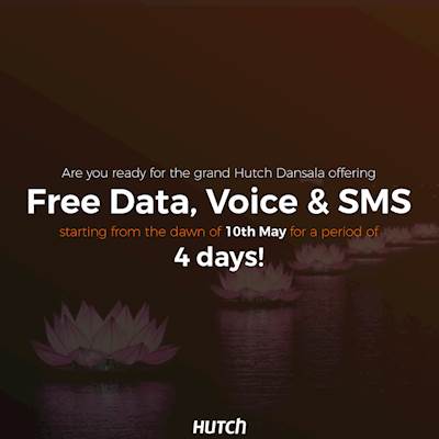 FREE DATA, VOICE and SMS for 4 Days from HUTCH 