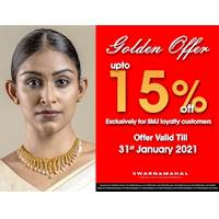 Up to 15% off Exclusively for SMJ loyalty customers at Swarna Mahal Jewellers