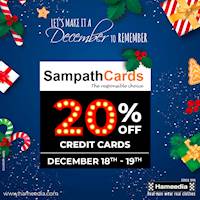 Enjoy 20% OFF for Sampath Bank Credit Card at Hameedia