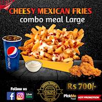 Cheesy Mexican fries combo meal large at Burger House SL