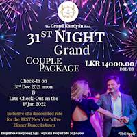 31st Night Grand Couple Package at The Grand Kandyan Hotel 