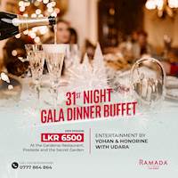 31st Night Gala Dinner Buffet at Ramada Colombo