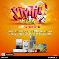 Get up to 30% off on your favourite products and brands this January at Singer