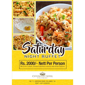Ceylon City Hotel Saturday Night Buffet