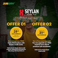 Seasonal offers for Seylan Bank Credit card holders at Subway