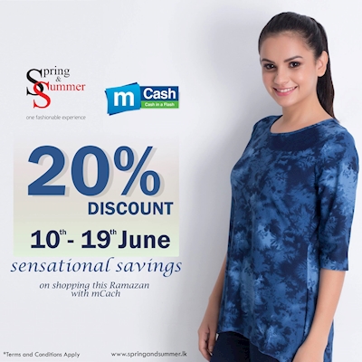 Shop at SPRING and SUMMER with M CASH for sensational savings for this festive season 