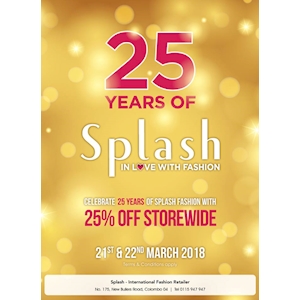 25% off on your favourite collections at Splash