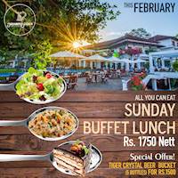 All you can eat Sunday Buffet Lunch at Mahaweli Reach Hotel