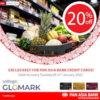 Get 20% off on your total bill at Softlogic Glomark with Pan Asia Bank Credit Cards