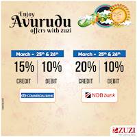 Enjoy Avurudu offers with Zuzi for selected bank cards