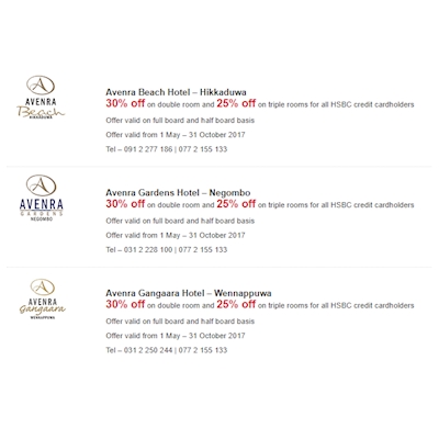 Enjoy up to 30% Off at Avenra Hotels with your HSBC Credit Cards 