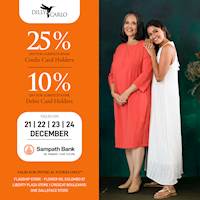Get up to 25% off for Sampath Bank Credit Card Holders at Dilly & Carlo
