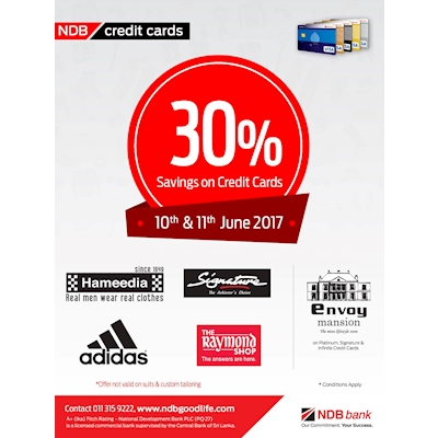 Enjoy this weekend with amazing clothing offers on NDB credit cards from selected stores 