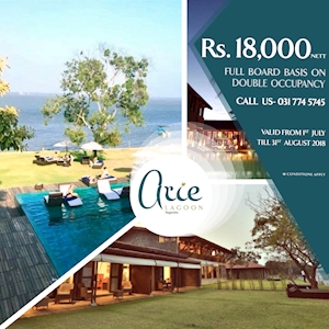 Enjoy 40% Discount on Full Board Basis on Double Occupancy at Arie Lagoon